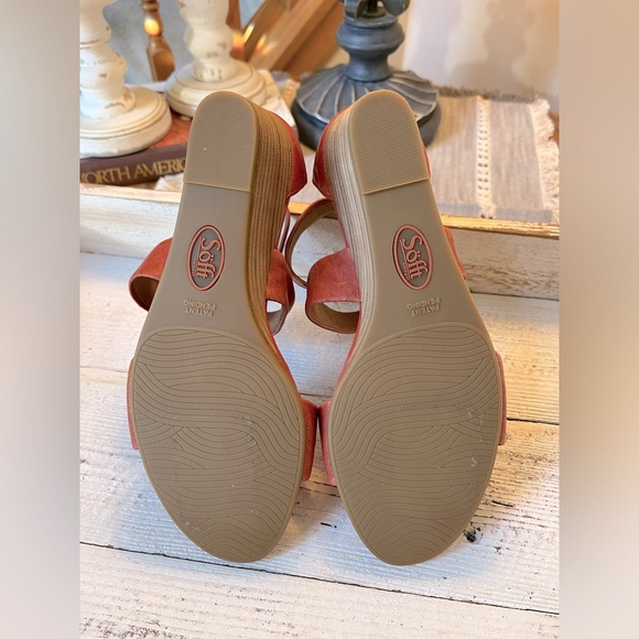 SOFFT Italian Leather Mauldin Mango Strappy Wedge • EUC • size 7 - Picture 8 of 12